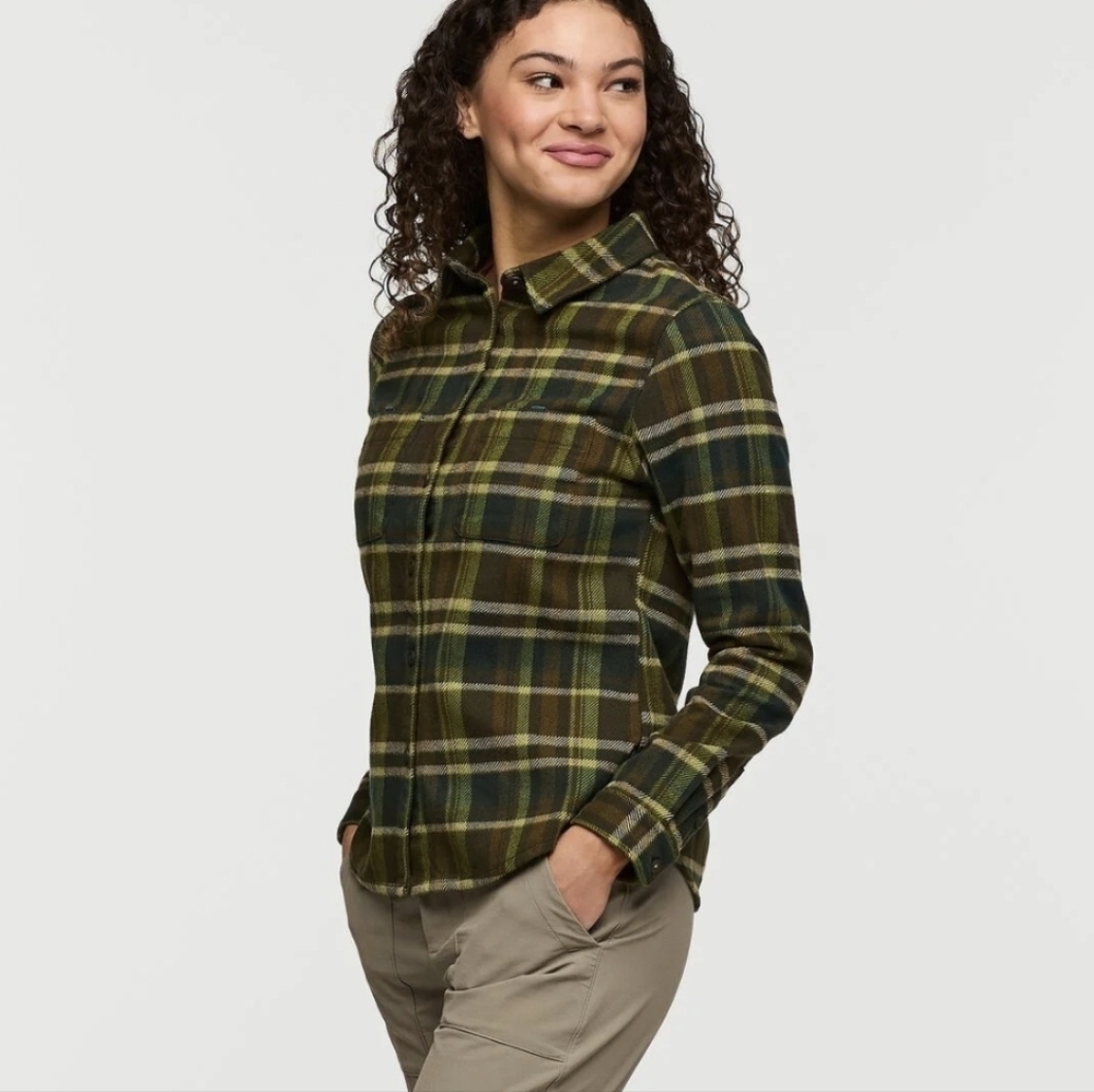 NWT Cotopaxi Mero Organic Flannel Shirt-Woods Plaid
